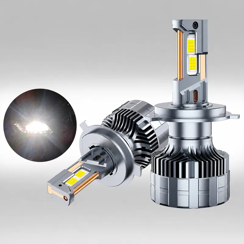X01 H4 / H7 LED Headlight Bulbs with Dual Copper Heat Pipes | SX015