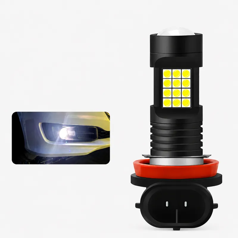 H8 LED Fog Light Bulb, 36 SMD 3030 with Lens | SX045