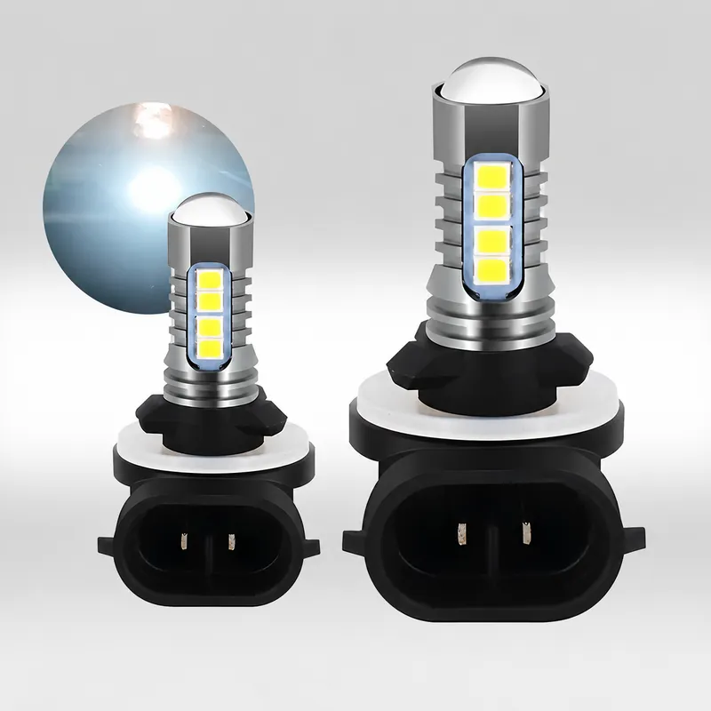 880 / 881 LED Fog Bulbs, 16 SMD 2835 and 3030 with Lens | SX204