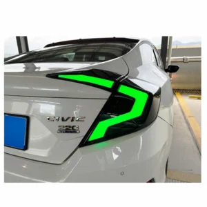 Honda Civic 10th Gen 2016–2021 Tail Light Assemblies – RGB Version, Sickle Design
