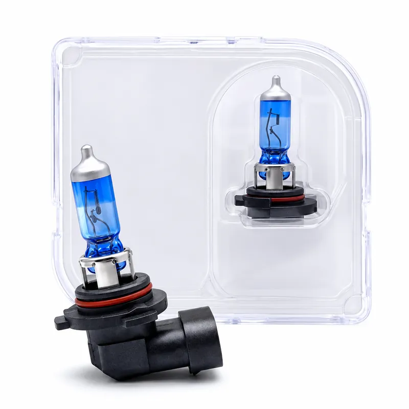 9006 12V 55W Automotive Halogen Headlight Bulbs – White-Light Blue-Coated Version