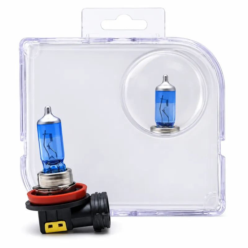 H8 12V 55W Automotive Halogen Fog Light Bulbs – White-Light Blue-Coated Version