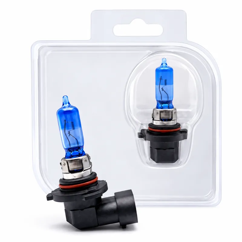 9005 12V 65W Automotive Halogen Headlight Bulbs – White-Light Blue-Coated Version