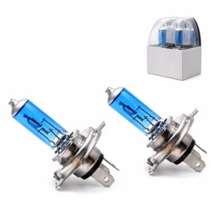 H4 12V 60/55W Automotive Halogen Headlight Bulbs – White-Light Version – Pair Pack
