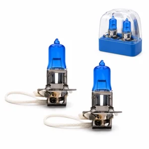 H3 12V Automotive Halogen Headlight Bulbs – White-Light Version – Pair Pack