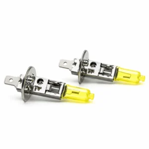 H1 12V Automotive Halogen Headlight Bulbs – 3000K Yellow-Light Version