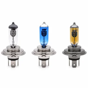 H4 12V 60/55W Automotive Halogen Headlight Bulbs – Multiple Color Options