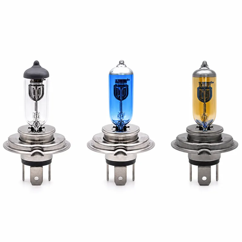 H4 12V 60/55W Automotive Halogen Headlight Bulbs – Multiple Color Options