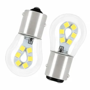 1156 / 1157 LED Signal, Brake & Reverse Bulbs – 3030 12-Chip, Glass Version