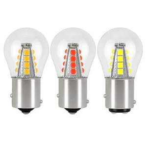 1156 / 1157 LED Signal, Brake & Reverse Bulbs – 3030 16-Chip, Glass Version