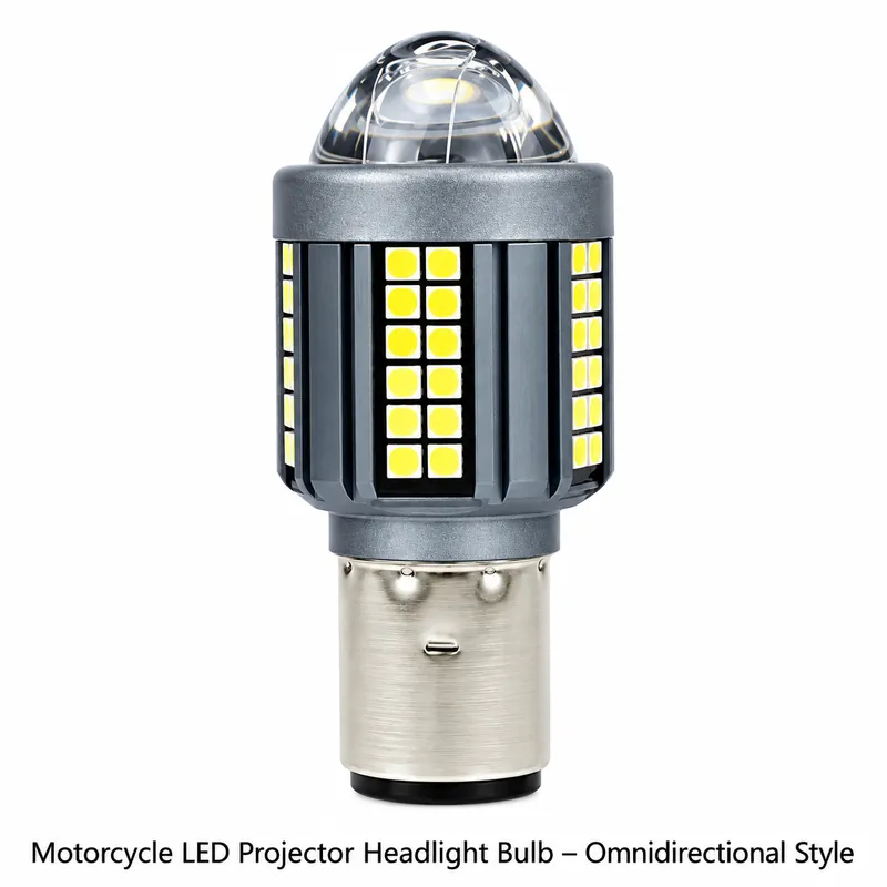 Motorcycle LED Projector Headlight Bulb – Omnidirectional Style