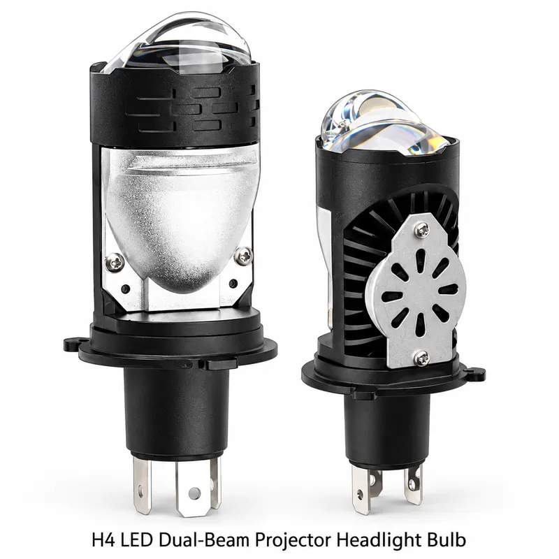 H4 LED Dual-Beam Projector Headlight Bulb
