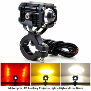 Motorcycle LED Auxiliary Projector Light – High and Low Beam