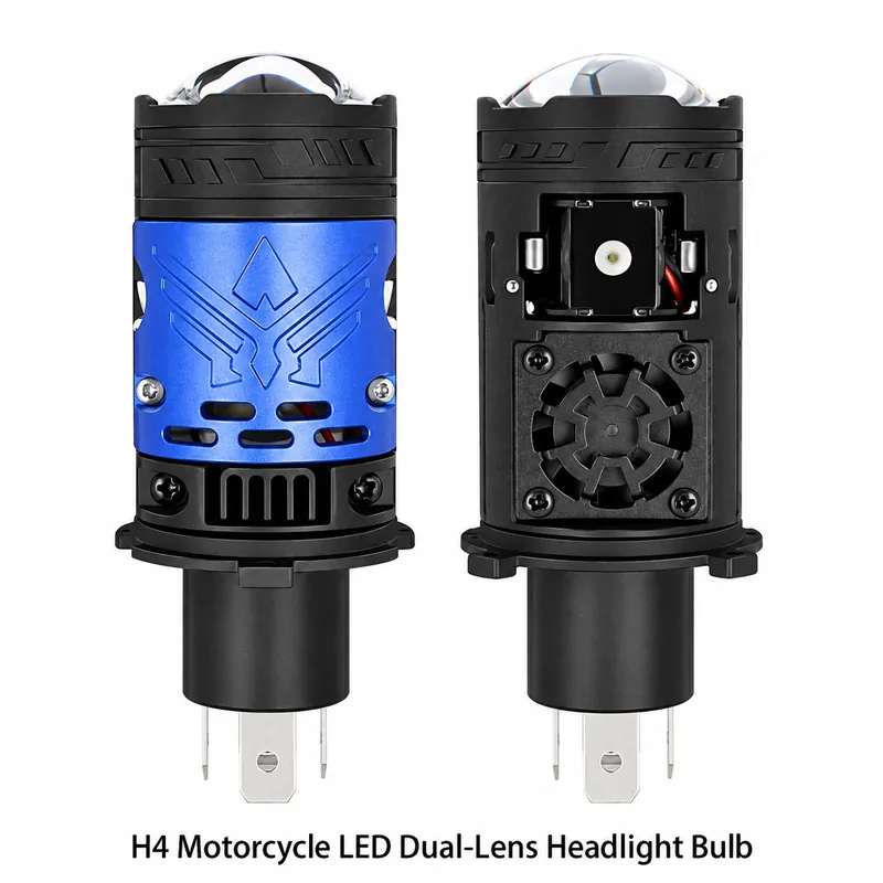H4 Motorcycle LED Dual-Lens Headlight Bulb