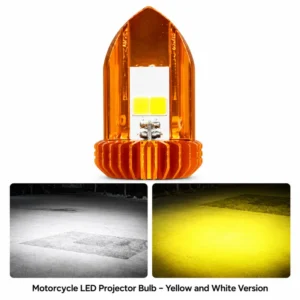 Motorcycle LED Projector Bulb – Yellow and White Version