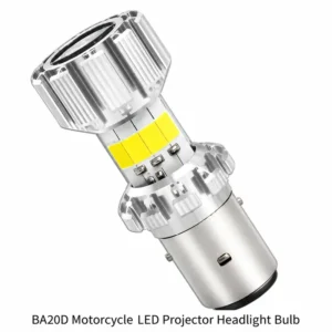 BA20D Motorcycle LED Projector Headlight Bulb
