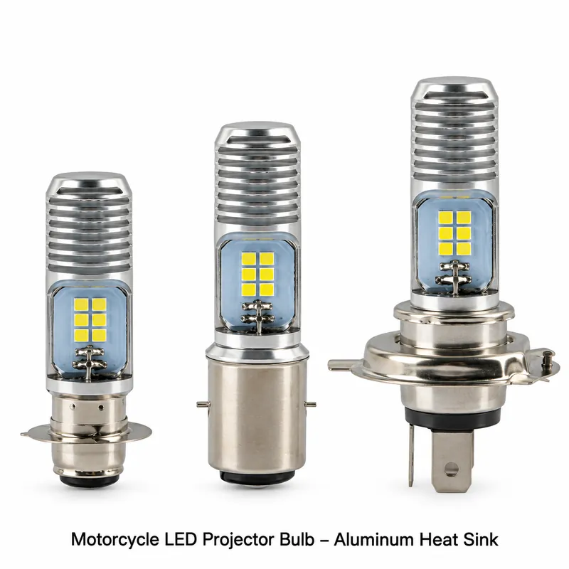 Motorcycle LED Projector Bulb – Aluminum Heat Sink