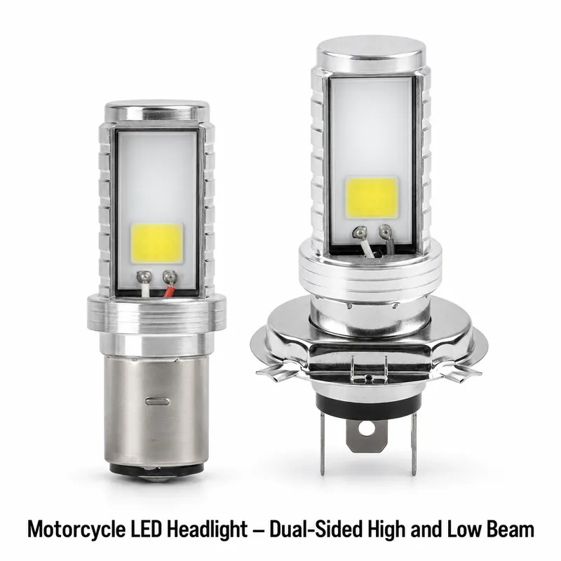Motorcycle LED Headlight – Dual-Sided High and Low Beam
