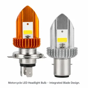 Motorcycle LED Headlight Bulb – Integrated Blade Design