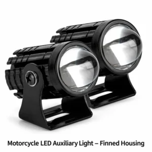 Motorcycle LED Auxiliary Light – Finned Housing
