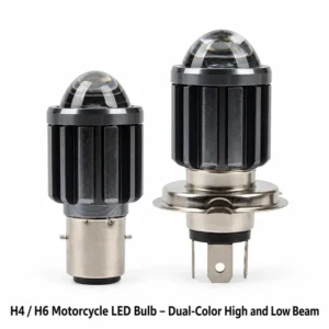 H4 / H6 Motorcycle LED Bulb – Dual-Color High and Low Beam