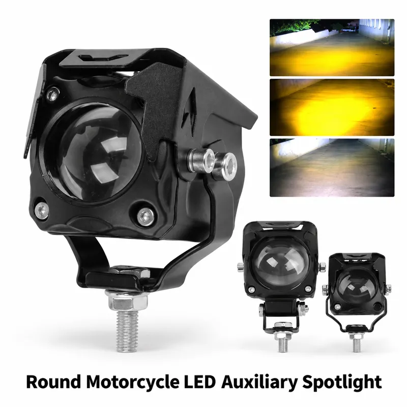 Round Motorcycle LED Auxiliary Spotlight