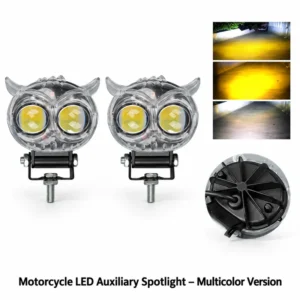 Motorcycle LED Auxiliary Spotlight – Multicolor Version