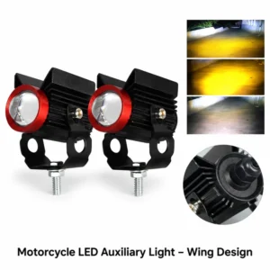 Motorcycle LED Auxiliary Light – Wing Design