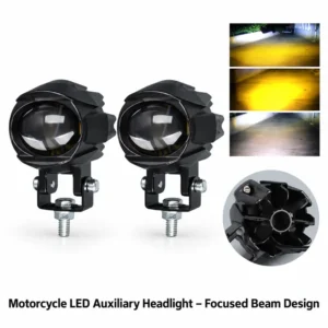 Motorcycle LED Auxiliary Headlight – Focused Beam Design