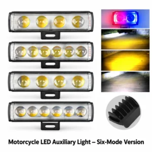 Motorcycle LED Auxiliary Light – Six-Mode Version