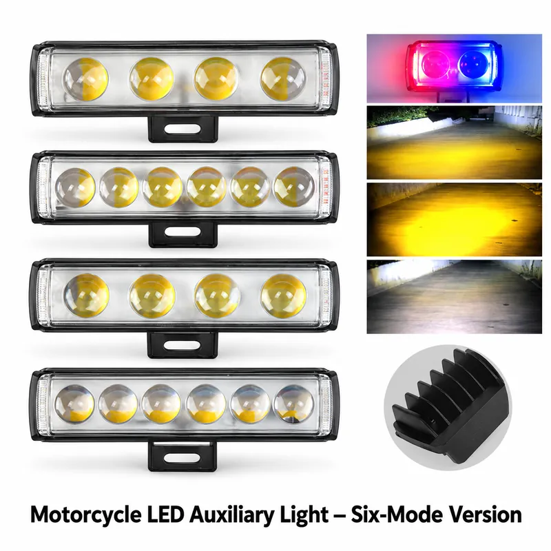 Motorcycle LED Auxiliary Light – Six-Mode Version