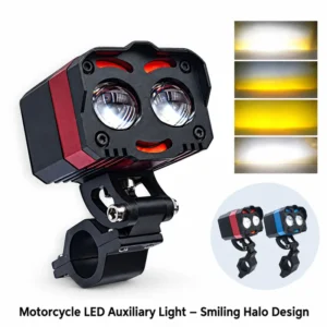 Motorcycle LED Auxiliary Light – Smiling Halo Design