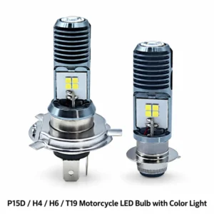 P15D / H4 / H6 / T19 Motorcycle LED Bulb with Color Light