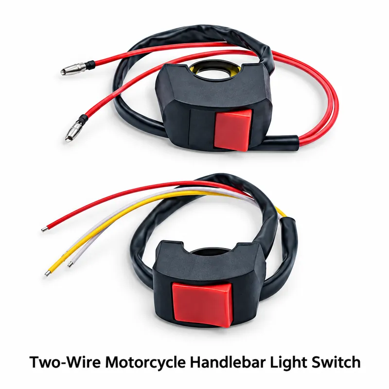 Two-Wire Motorcycle Handlebar Light Switch