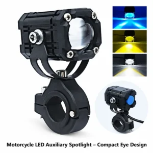 Motorcycle LED Auxiliary Spotlight – Compact Eye Design