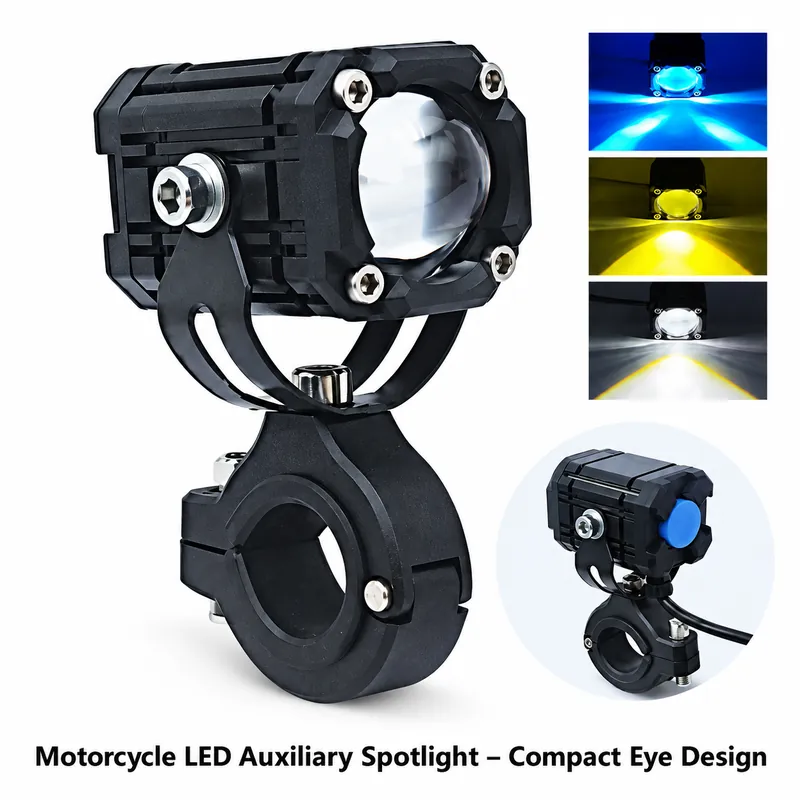 Motorcycle LED Auxiliary Spotlight – Compact Eye Design