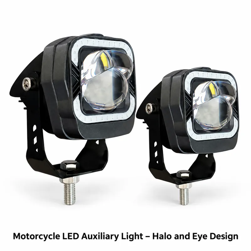 Motorcycle LED Auxiliary Light – Halo and Eye Design