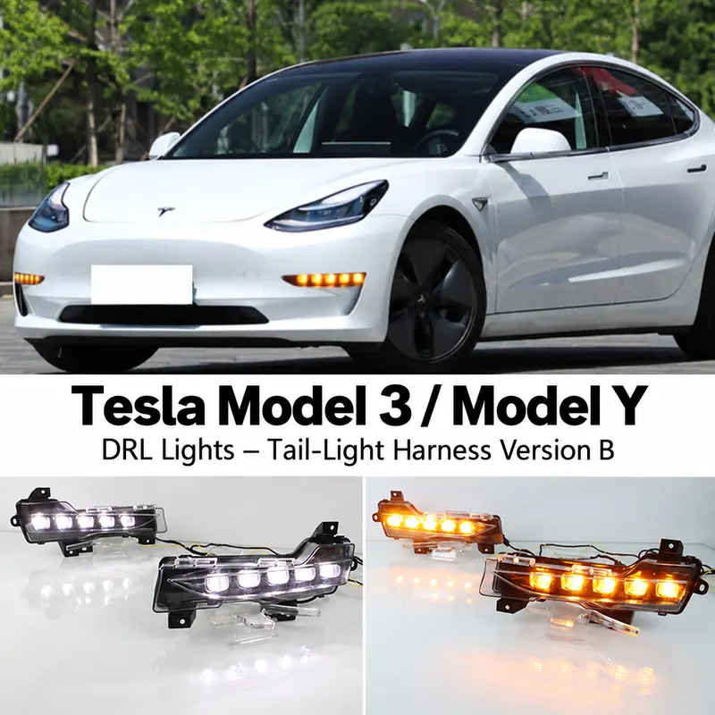 Tesla Model 3 / Model Y DRL Lights – Tail-Light Harness Version B