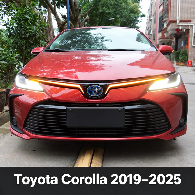 Toyota Corolla 2019–2025 Grille DRL Lights – Black Frame