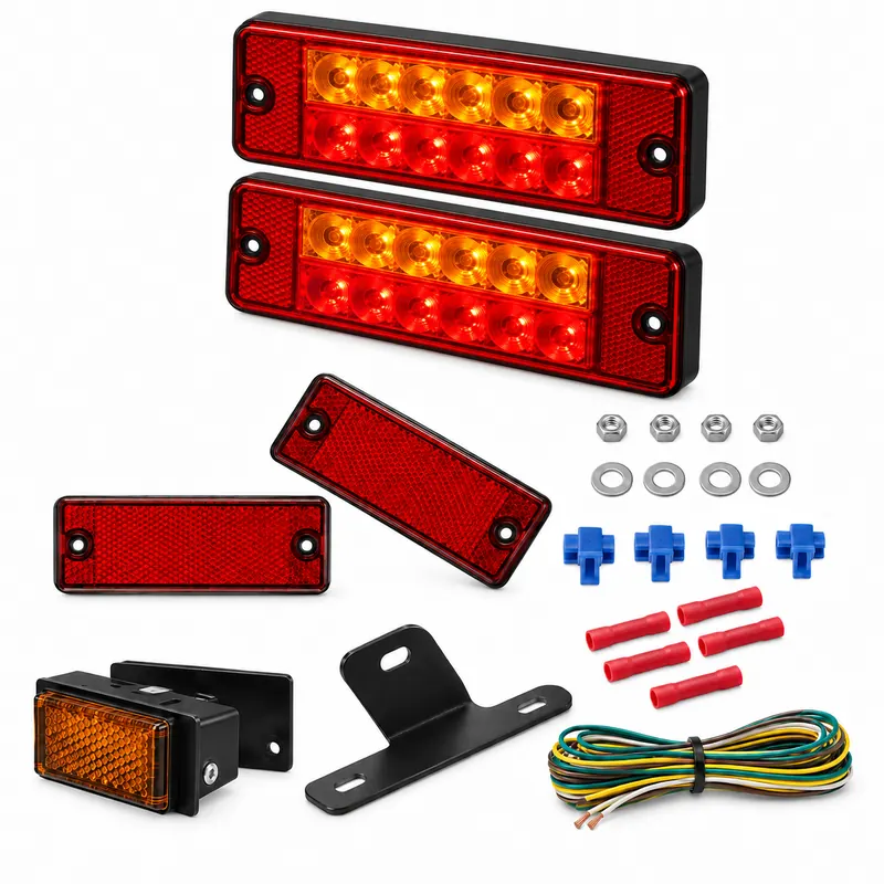 Trailer Rectangular LED Waterproof Taillight Kit | TOPONE TP-H-007-3