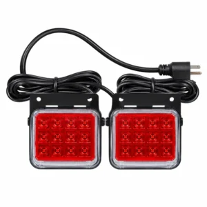 16LED Double Color Waterproof Magnetic Tail Light Kit (Red Lampshade, American Plug) | TOPONE TP-I-004-A1A1USA