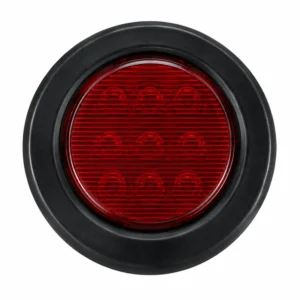 2" 10LED Rubber Ring Round Light (Striated Lampshade, with Plug) | TOPONE TP-L-004-10T