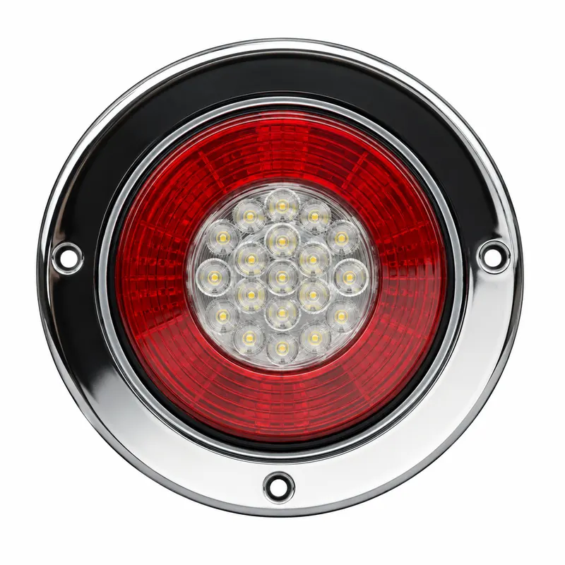 4"16LED Dual-Color Iron Electroplated Ring Round Light | TOPONE TP-L-007-16G2