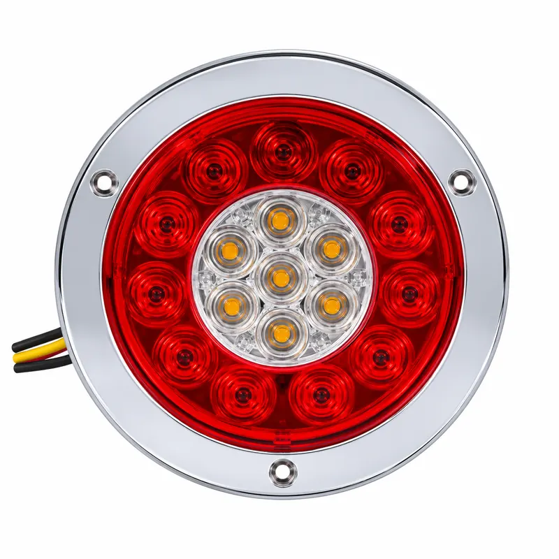 4"19LED Plastic Electroplated Ring Dual-Color Round Light | TOPONE TP-L-007-19G1Z2