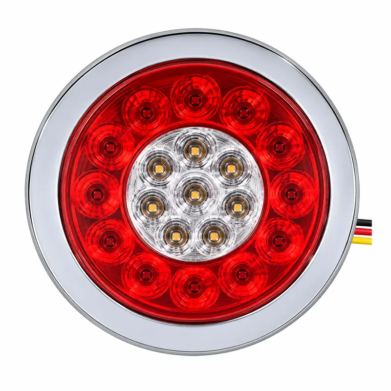 4"19LED Iron Electroplated Ring Dual-Color Round Light | TOPONE TP-L-007-19G2