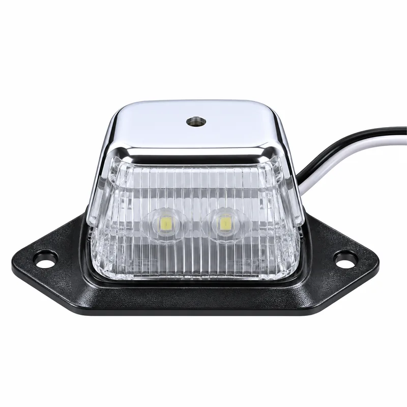 2LED License Plate Light (Short Bracket, Electroplated) | TOPONE TP-P-007-2